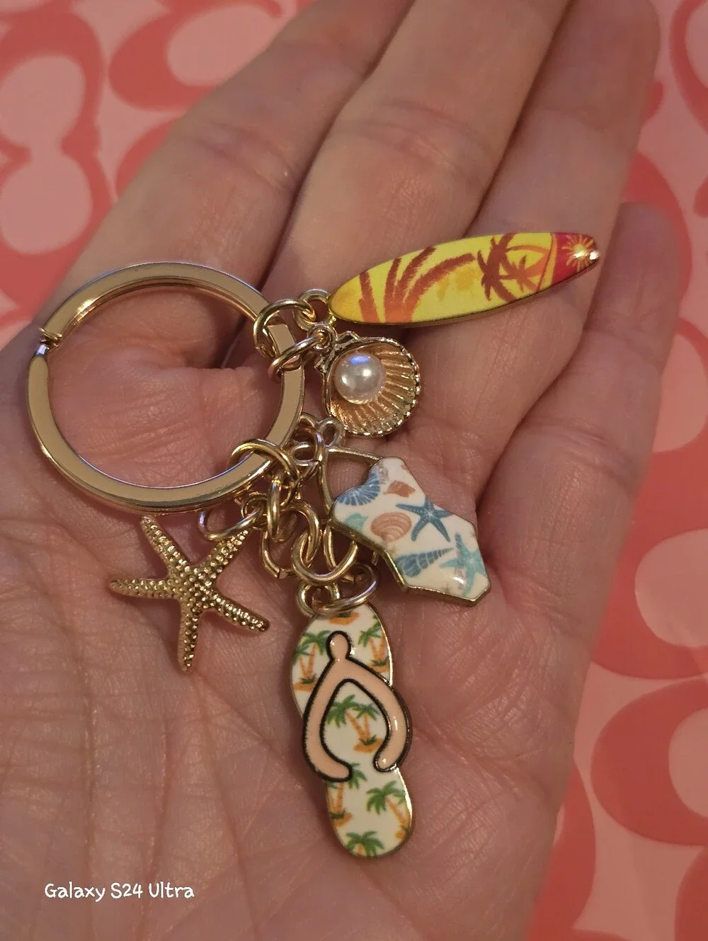 Beach Theme Bag Charm/ Keychain NEW